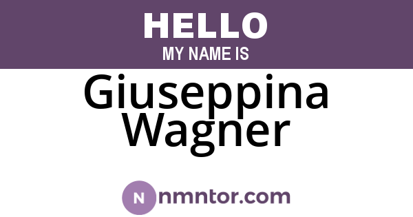 Giuseppina Wagner