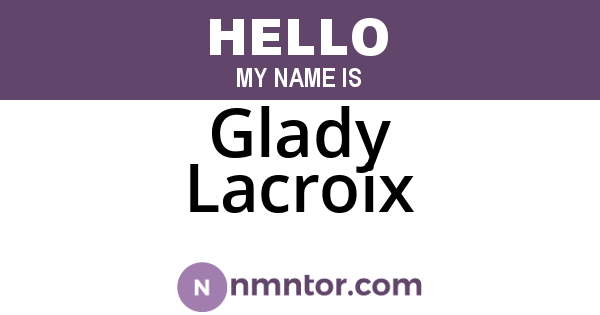 Glady Lacroix
