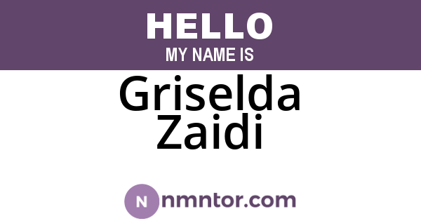 Griselda Zaidi