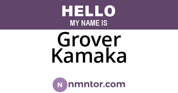 Grover Kamaka