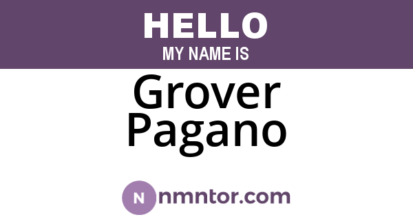 Grover Pagano