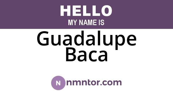 Guadalupe Baca