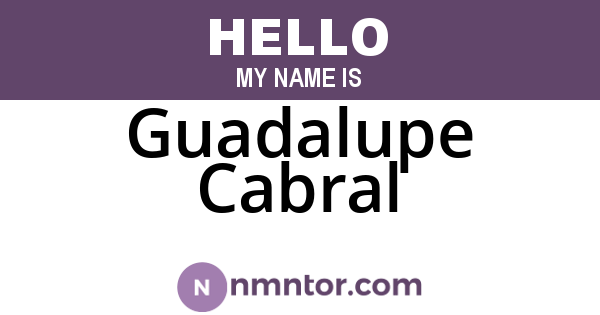 Guadalupe Cabral
