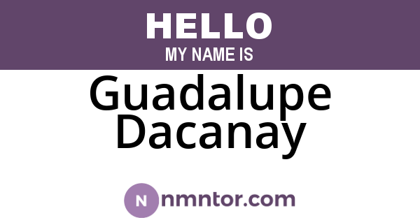 Guadalupe Dacanay