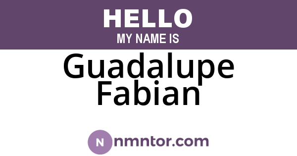 Guadalupe Fabian