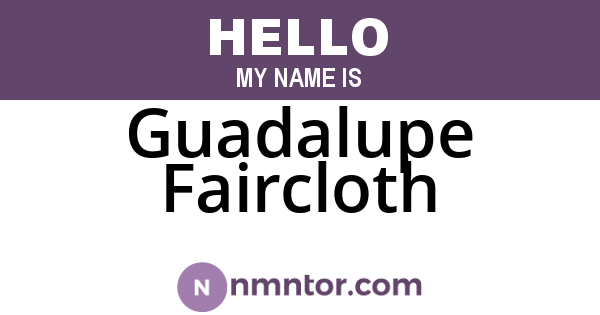 Guadalupe Faircloth