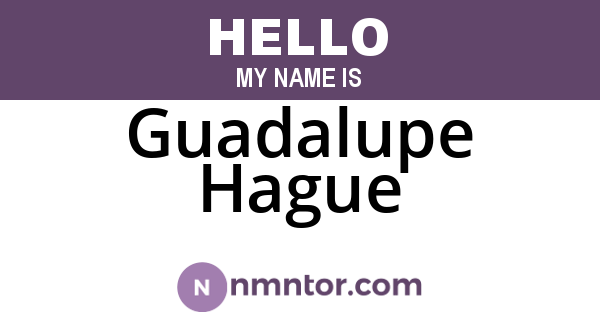 Guadalupe Hague