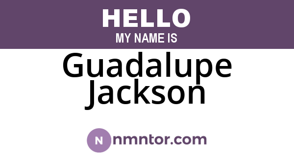 Guadalupe Jackson