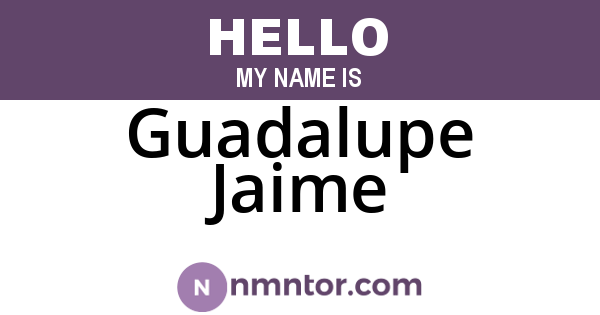 Guadalupe Jaime