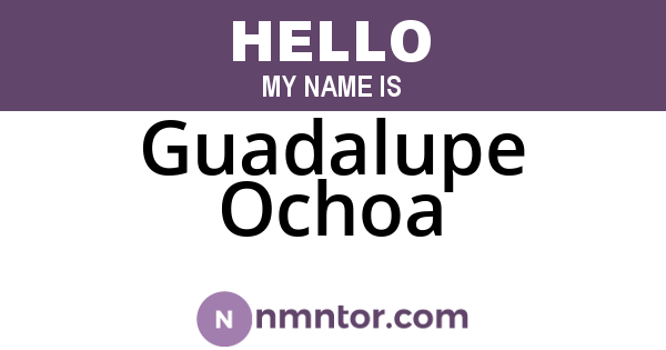 Guadalupe Ochoa