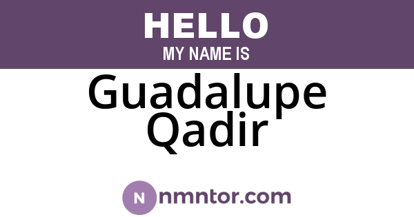 Guadalupe Qadir