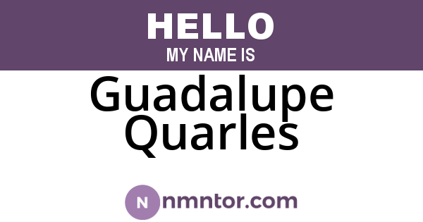 Guadalupe Quarles