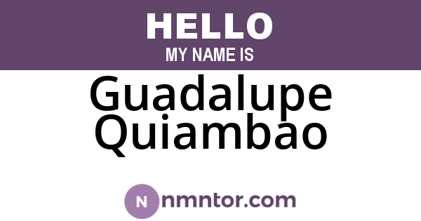 Guadalupe Quiambao