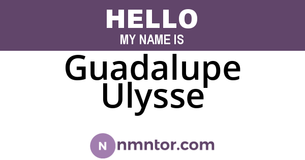 Guadalupe Ulysse