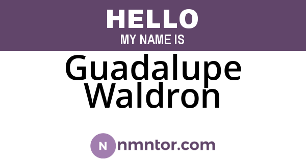 Guadalupe Waldron