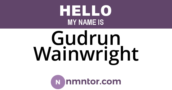 Gudrun Wainwright