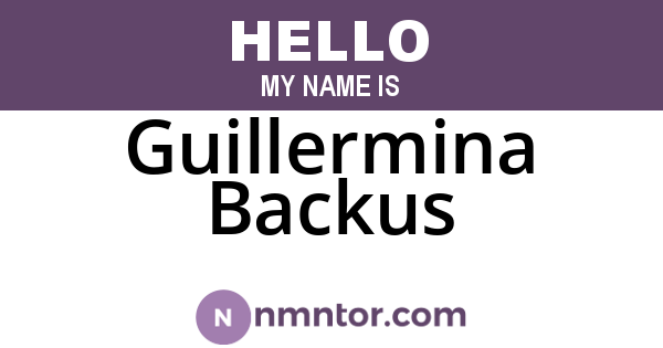 Guillermina Backus