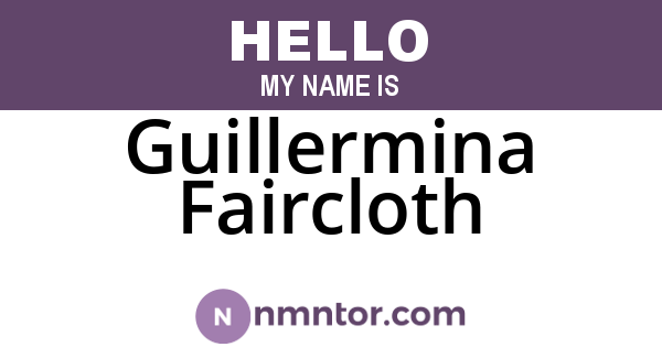 Guillermina Faircloth