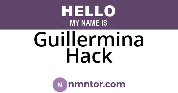 Guillermina Hack