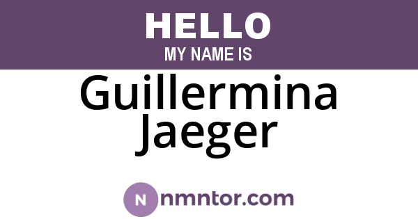 Guillermina Jaeger