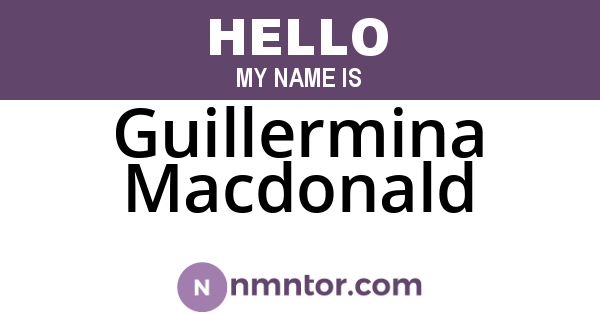 Guillermina Macdonald