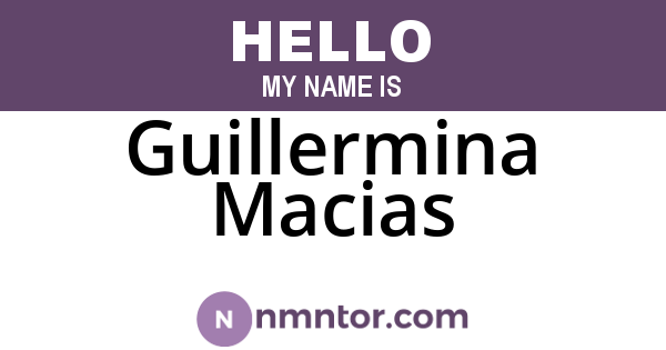 Guillermina Macias