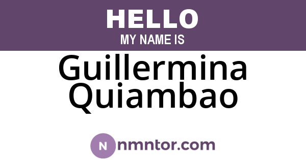 Guillermina Quiambao