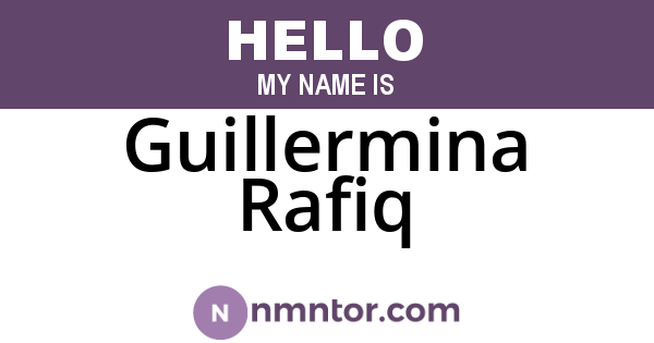 Guillermina Rafiq