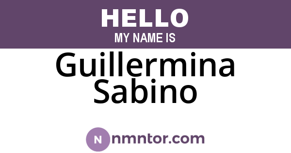 Guillermina Sabino