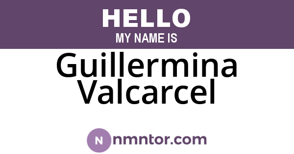 Guillermina Valcarcel