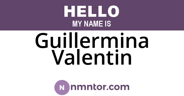 Guillermina Valentin