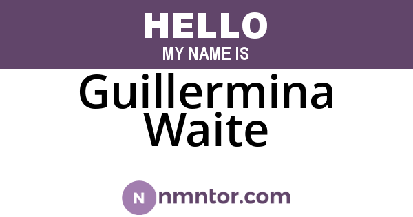 Guillermina Waite