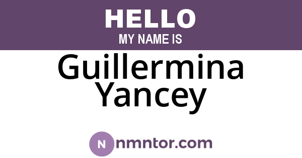Guillermina Yancey