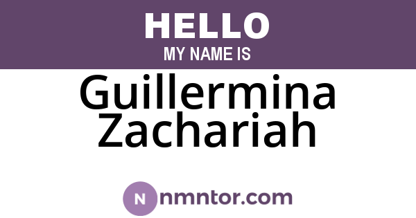 Guillermina Zachariah