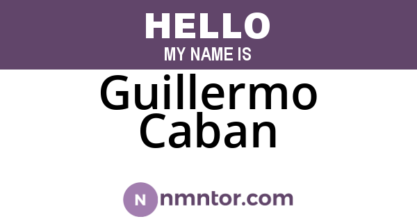 Guillermo Caban