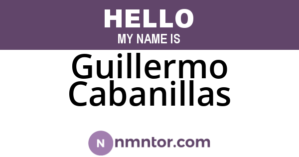 Guillermo Cabanillas