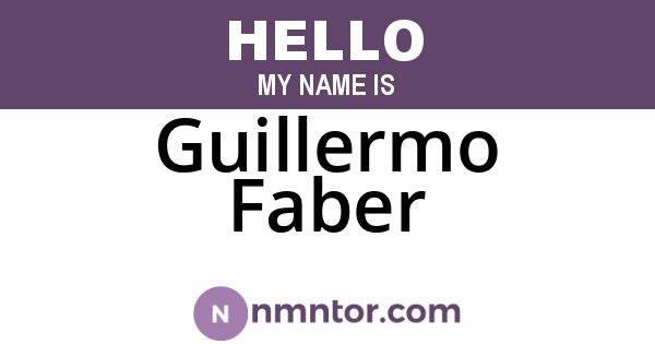 Guillermo Faber