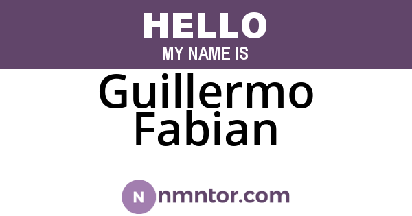 Guillermo Fabian