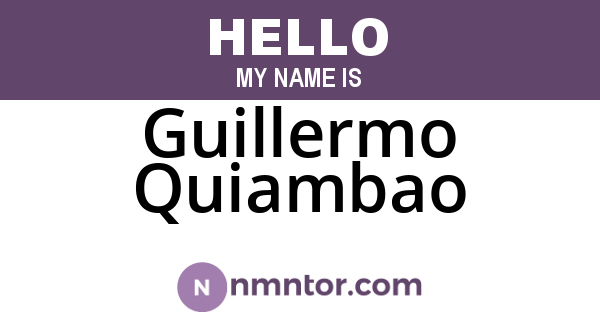 Guillermo Quiambao
