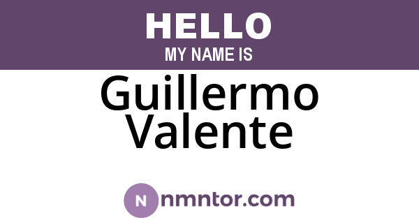 Guillermo Valente
