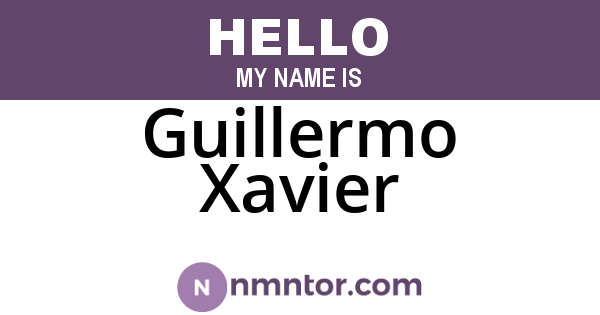 Guillermo Xavier