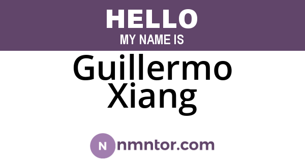 Guillermo Xiang