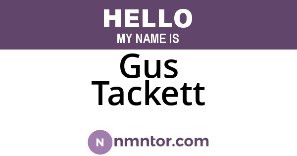Gus Tackett