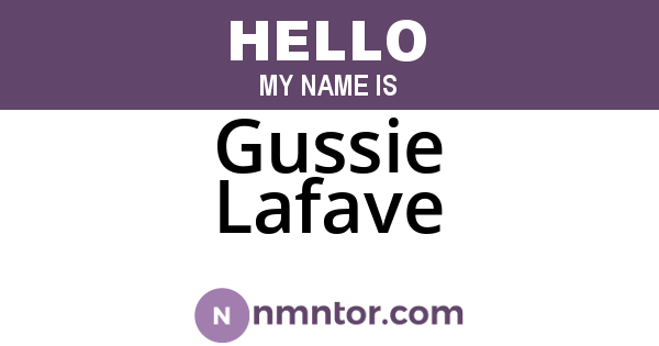 Gussie Lafave