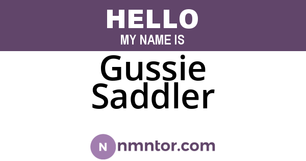 Gussie Saddler
