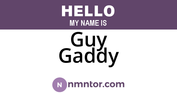 Guy Gaddy
