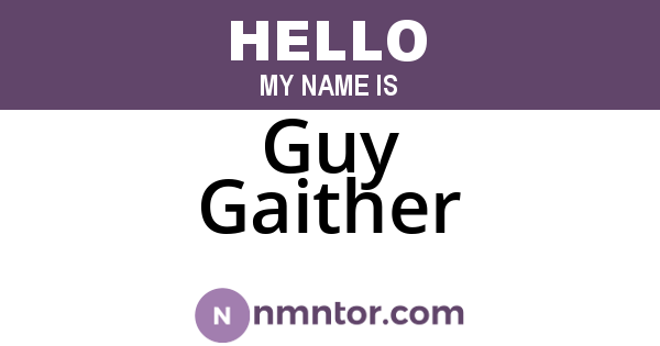 Guy Gaither