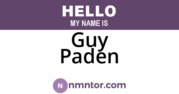 Guy Paden
