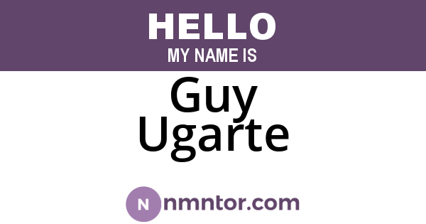 Guy Ugarte