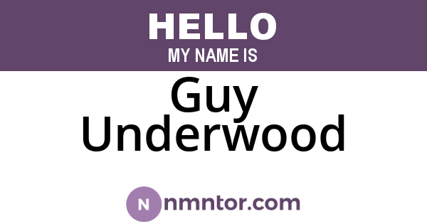 Guy Underwood